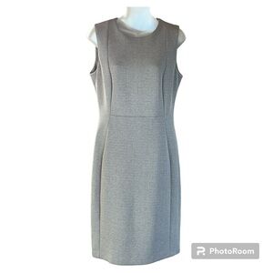 Calvin Klein Gray Knit Sleeveless Midi Dress Size 10